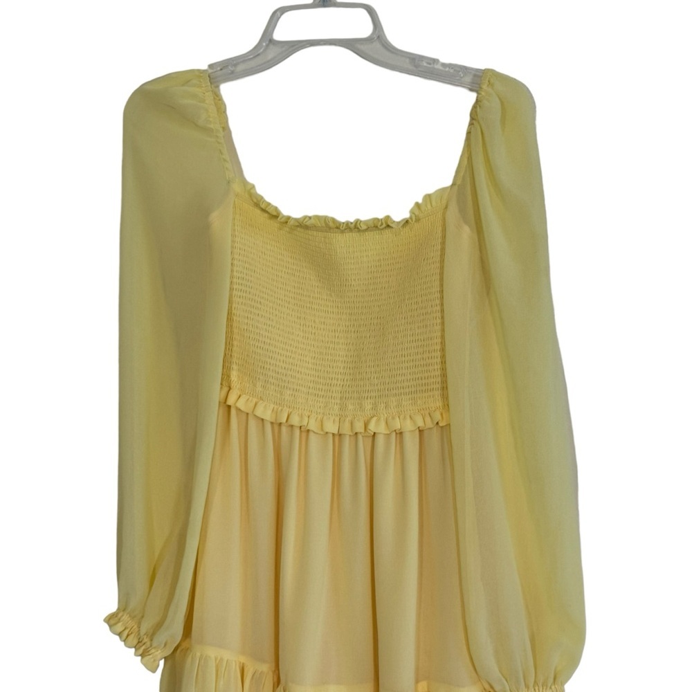 Aritzia/Wilfred Tempest Tiered Chiffon Mini Dress - Picture 2 of 6